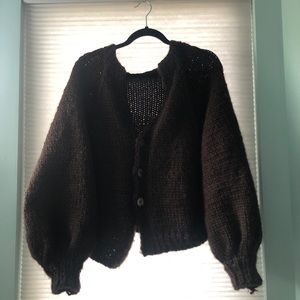 hand knit cardigan